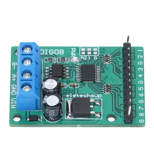 Módulo de control de entrada y salida de 8 canales, 9600 BPS, RS485, placa controladora TTL N4DIG08 con pin