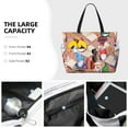 thumbnail image 3 of Xecao Gnomes Books Tea Cups Pattern Beach Bags for Women Large Waterproof Beach Tote Bag Zipper Beach Bags Waterproof Sandproof Swim Pool Bag Large Tote, 3 of 7