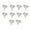 B, variant on dianhelloya Nail Art Supplies 10Pcs Nail Art Alloy Three-dimensional Shining Non-falling Sparkling DIY Mini Nail Art Decoration Silver Bow Ornament Nail Salon Supply