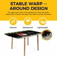 thumbnail image 4 of Black Gnomes Christmas Table Cloths for 6 Foot Rectangle Tables, Xmas Weeping Balls Snowflake Patio Waterproof Elastic Fitted Tablecloths, Washable Rectangular Table Cover for Camping, 4 of 8