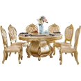 thumbnail image 2 of European style all solid wood villas, home dining hotels, marble dining tables and chairs with turntables My Lux Decor Round, 2 of 23