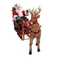 thumbnail image 3 of Kurt Adler Fabriché Santa in Sleigh With Deer Standing Christmas Display, 3 of 6