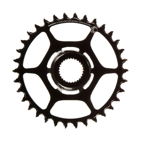 SRAM X-SYNC 2 Bosch Chainring, Teeth: 34, Speed: 12, BCD: Direct Mount, Single, Steel, Black