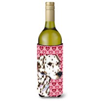 Carolines Treasures SS4469LITERK Dalmatian Hearts Love and Valentines Day Portrait Wine Bottle Hugger Wine Bottle