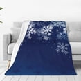 thumbnail image 1 of Balery Christmas Blue Manta de Felpa Suave y Acogedora – Cobija de Franela Aterciopelada para Cama, Lavable y Cálida para Sofá, Mascotas, Transpirable-80"x60", 1 of 7