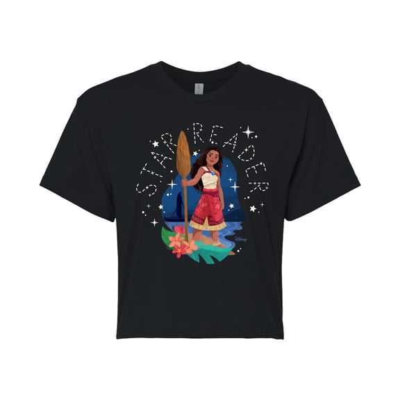 Moana - Star Reader - Juniors Cropped Graphic T-Shirt