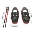 thumbnail image 2 of Red & Black Ski Snowshoes Set with Adjustable Poles,PE/Aluminum/Steel,-40°C,66-154lbs Load,Double Ratchet,Fits 35-40EUR Shoes, 2 of 20