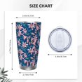 thumbnail image 4 of Bingfone Lilies Flowers for 20 Oz Stainless Steel Travel Mug Double Wall Water Coffee Cup for Home,Office, Outdoor Works Great for Ice Drinks and Hot Beverage-Straw Three-piece Set, 4 of 8