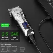 Hatteker Professional Hair Clippers Cordless Hair Trimmer for Men Rechargeable Haircut Machine