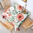 thumbnail image 2 of Pioneer Flower Floral Print Pattern Square Tablecloth,Waterproof Square Table Cover,Wipeable Spillproof Washable Table Cover for Home Kitchen Party Decor 60"x60"(152x152cm), 2 of 6