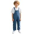 thumbnail image 6 of LRen Toddler Overalls Girls Summer Straight Wide Leg Denim Overalls 3Piece Baggy Pants Tops and Socks Outfits Cotton Daily Wear Jumpsuits With Pockets, 6 of 7
