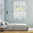 thumbnail image 5 of Coastal Kitchen Curtains Sets for Windows 36 Inch Length, Turquoise Blue Turtle Starfish Coral Jellyfish Rod Pocket Window Treatments Tier Curtains and Valances Set for Bedroom/Bathroom, 5 of 8