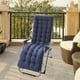 thumbnail image 4 of Cojines para asiento de jardín, cojín reclinable de poliéster suave, tapete de doble cara, cojines sólidos para asiento de silla Azul marino A, 4 of 8