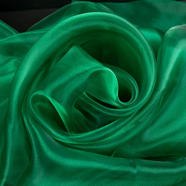 XmhyTop-A Tela 1 pieza 100*145cm Tela de tul, Tela decorativa Tela artesanal, Organza transparente para manualidades Ideal para eventos temáticos Decoración Proyectos de bricolaje, Verde oscuro A