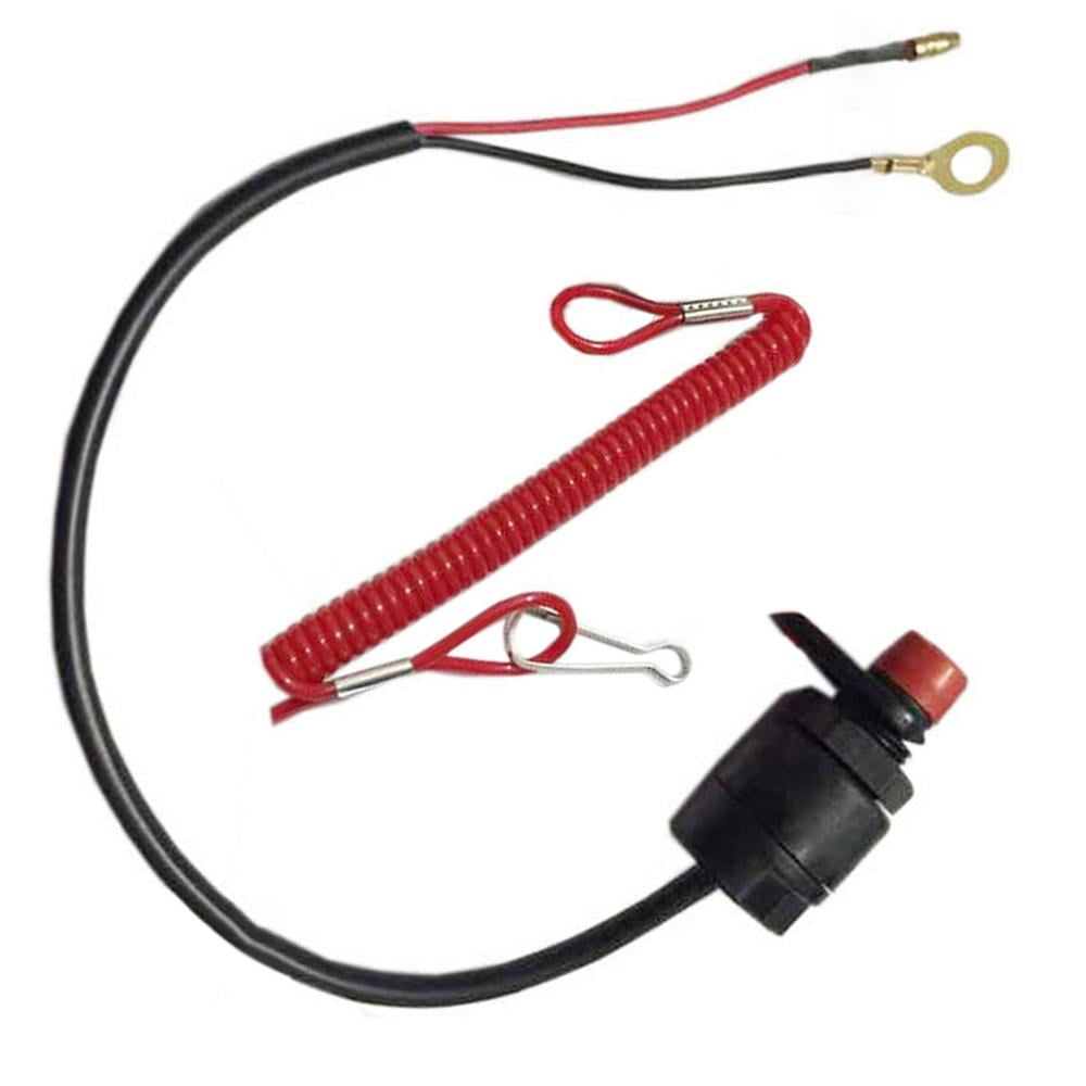 Tohuu Boat Outboard Switch Engine Motor Lanyard Urgent Stop Button
