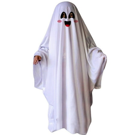 

Huakaishijie Halloween Ghost Costume Spooky Ghost Cloak Cosplay Role Play Trick-or-Treating Party Prop for Kids Adults
