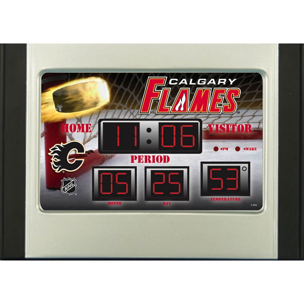 Scoreboard Alarm Clock Arm Designs Calgary Flames Scoreboard Alarm Clock Com