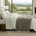 thumbnail image 2 of EVERGRACE Soft Chenille Throw Blanket for Couch, Cozy Plush Fuzzy Decorative Chenille Knit Throw Blanket with Tassels, Lightweight Blanket and Throws for Bed Sofa Gift Home Decor, Taupe 60"x80", 2 of 8