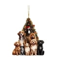 thumbnail image 2 of Christmas Dog Car Pendant Cute Design: This Pendant Features A And Dog Design Showcasing A Festive And Joyful Atmosphere Suitable For All Dog Enthusiasts., 2 of 5