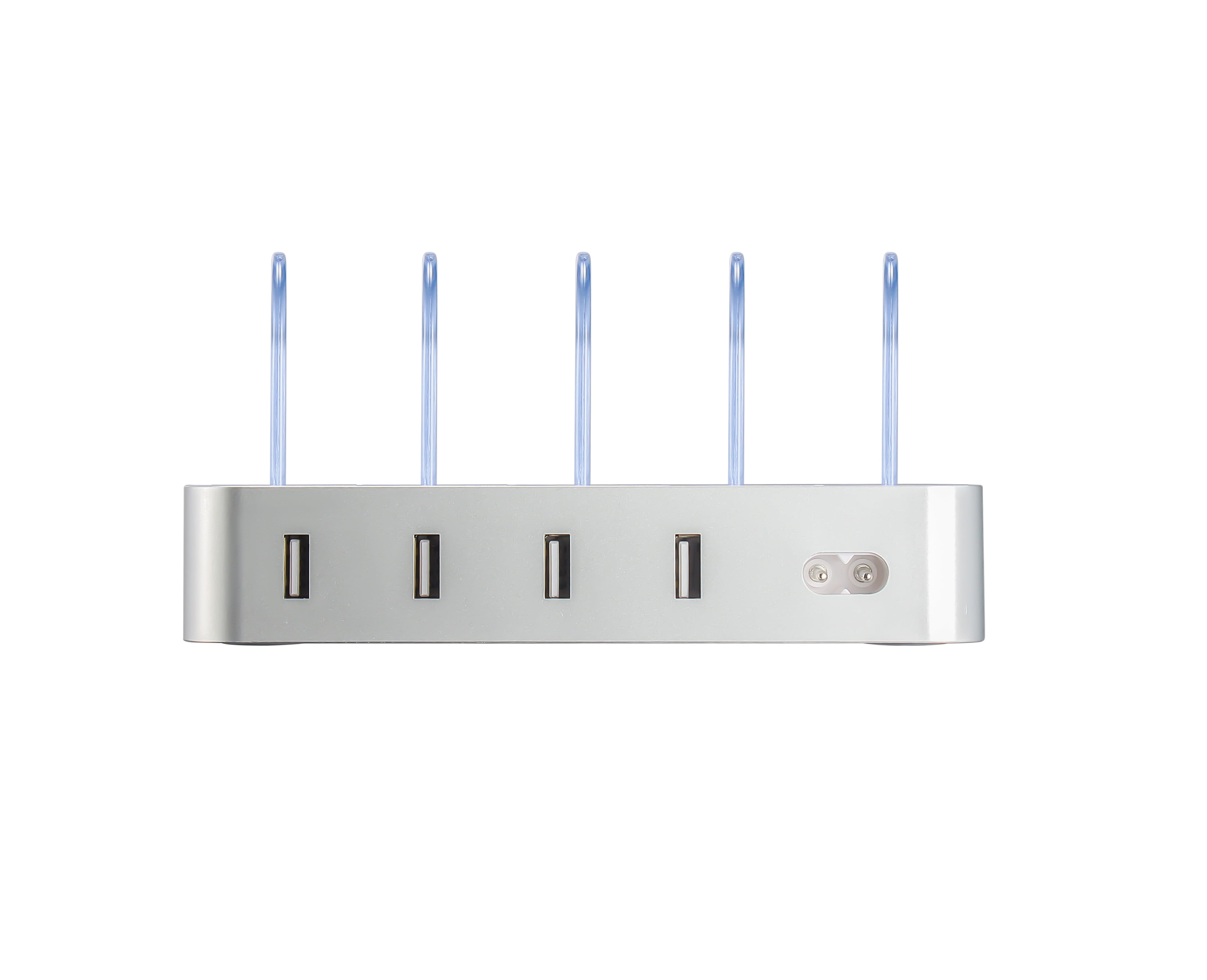 CLEVER BRIGHT Smart USB Charging Dock Station 4 USB 5V/ 4.1A Max Desktop Charger Stadnd for iPhone, iPad, Ect. CST004, White