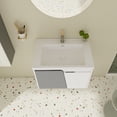 thumbnail image 4 of BNK 28" Bathroom Vanity With Sink, Modern Floating Bathroom Vanity and Ceramic Sink, Wall-Mounted Vanity with Basin, 4 of 15