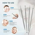 thumbnail image 3 of 9-in-1 Blackhead Remover Tool Kit Stainless Steel Pimple Popper Set With Angled Tweezers Eyebrow Shavers Portable Case For Acne Blemishes Ingrown Hairs, 3 of 7