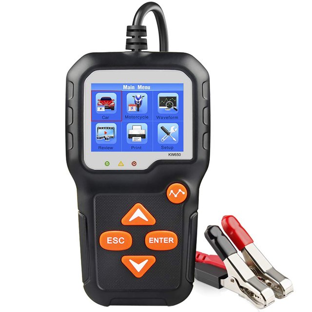 Probador De Batería De Coche De 6-12V 100-2000Cc Probador De Batería Analizador De Alternador De Arranque Herramienta De Prueba De Escáner De Carga De Batería Digital Para Vehículos De Motor De Speravity VI007084-00