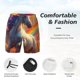 thumbnail image 3 of Fotbe Rainbow Sunset Cloud White Horse Traje de Baño para Hombre – Shorts de Natación de Secado Rápido con Forro y Bolsillos-X-Large, 3 of 6