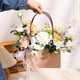 thumbnail image 1 of 1 Pcs Kraft Paper Flower Gift Bags Bouquet Bags with Handle Waterproof Bouquet Gift Box Empty Bouquet Bags for Flowers Rectangle Packaging Wrap Bags for Teacher's Day Graduation, 1 of 9