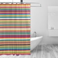 thumbnail image 2 of FREEAMG Shower Curtain for Bathroom Waterproof Fabric, Mexican Serape Stripes Shower Curtains Bathtub Curtain with 12 Hooks, 60"x 72" for Bath Hotel Room, 2 of 6