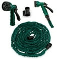 thumbnail image 2 of Expandable Flexible Deluxe Garden Water Hose w/ Spray Nozzle in Green (75ft) - CycloneSound, 2 of 5