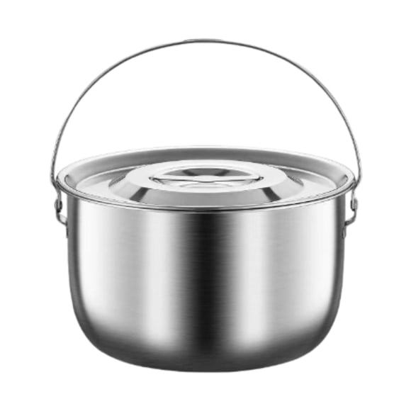 Olla para cocinar, olla multiusos para sopa, olla para estofado, olla de acero inoxidable para acampar 4.0L