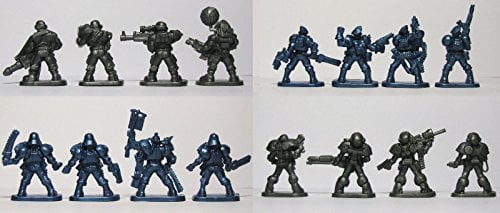 gun Set of 6 Ruthenian Guard Fantasy Armored Infantry Toy Soldiers 