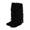 thumbnail image 5 of Liliana DA80 Women Knee High Calf Vertical Fringe Western Flat Riding Boot, 5 of 5