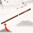 thumbnail image 3 of Key of F Flute Bitter Bamboo Dizi Traditional Chinese Handmade Woodwind Instrument with Storage Bag Chinese Knot for Children Adults Beginners, 3 of 7