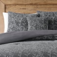 thumbnail image 2 of Botanical Grey 4-Piece Stonewashed Jacquard Comforter Set - Full/Queen, 2 of 6