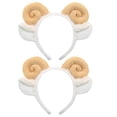 thumbnail image 1 of FELTECHELECTR diademas con orejas de cordero y cuerno de oveja para mujer, accesorios elegantes para el cabello de cosplay., 1 of 6