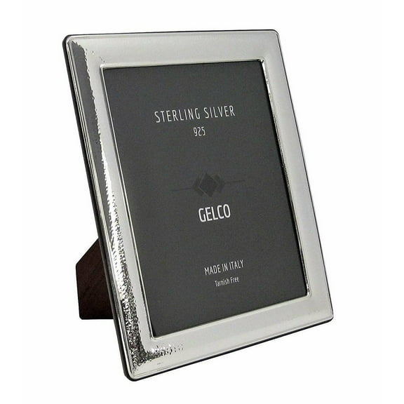 Italian 925 Sterling Silver Handmade Glossy Hammered Picture Frame (4X6)