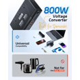 thumbnail image 3 of Convertidor de Voltaje DOACE 800W 220V a 110V con Puertos USB, 3 of 7