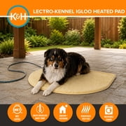 K&H Pet Products Lectro-Kennel Igloo Style Outdoor Heated Pad Black Medium 24 X 15 Inches