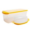 thumbnail image 1 of Polypropylene Big Bread Box With Butter Dish Container - Yellow, 3800ml+ 300ml | Recyclable Bread Box & Butter Dish Combo - 100% Food Grade, Reusable, Dishwasher Safe, Freezer Safe, 1 of 5