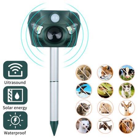 Animal Solar Repeller Ultrasonic Animal Repeller Deer Squirrel Cat Dog Outdoor Animal Repeller