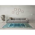 thumbnail image 3 of Ahgly Company Indoor Rectangle Oriental Light Blue Industrial Area Rugs, 8' x 10', 3 of 4