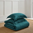 thumbnail image 6 of Levtex Home - 100% Linen -Queen Duvet Cover - Washed Linen in Teal Blue - Duvet Cover Size (90 x 94in.), 6 of 6