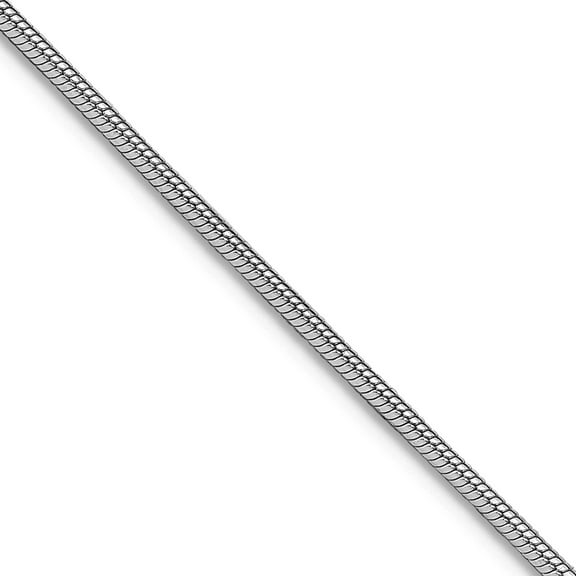 925 Sterling Silver Rhodium Plated 1.2mm Snake Chain Necklace 20 Inch Chain Necklace for Women and Men