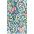 thumbnail image 2 of SAFAVIEH Malibu Frederick Floral Polyester Machine Washable Area Rug, Dark Blue/Green, 3' x 5', 2 of 12