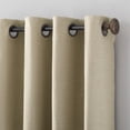 thumbnail image 3 of Archaeo Textured Linen Blend Total Blackout Grommet Top Curtain, 50"W X 96"L, Stone, 3 of 8