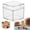 Z-Clear, variant on Magnetic Paper Clip Holder,Paperclip Holders For Desk,Magnetic Paper Cilp Dispenser,Small Clip Dispenser,Paper Clip Organizers With Magnetic Top For Desk Supplies,Office,Home,1PC,1.7x1.7x2.7 Inch