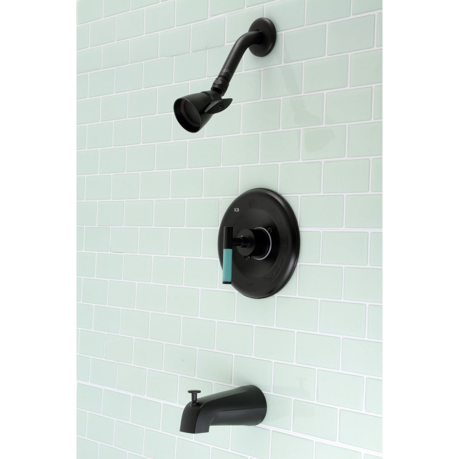 Kingston Brass KB6630CKL Kaiser Single-Handle Tub and Shower Faucet, Matte Black
