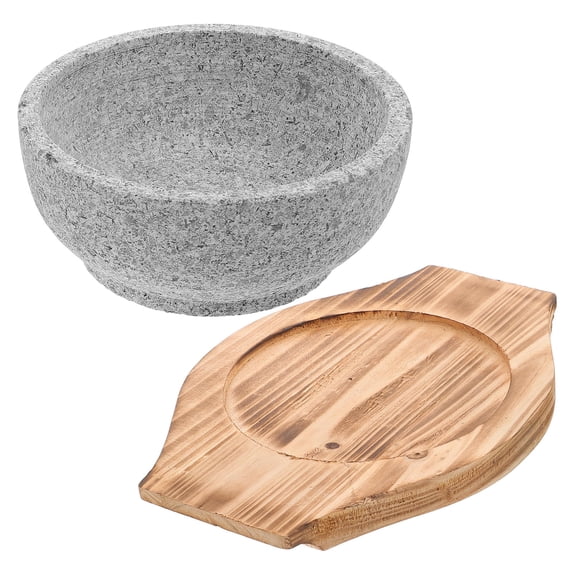 Raindrops Stone Bibimbap Bowls Set, Assorted Colors, Korean Style Rice Bowls for Home and Kitchen